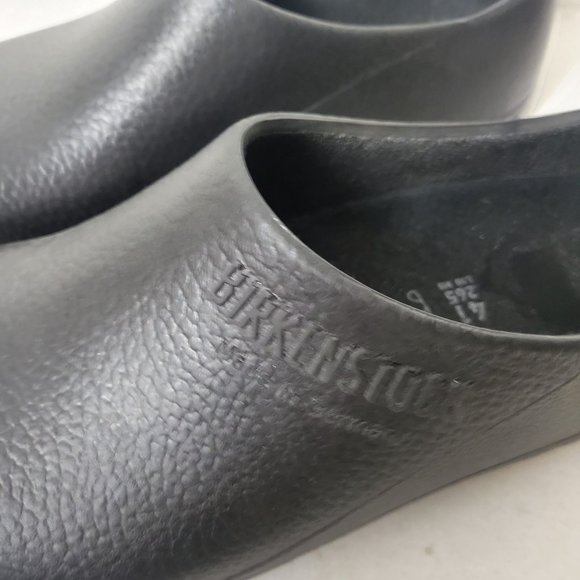 Birkenstock Size 41 Profi-Birki Polyurethane Black Vegan Clogs Black Unisex - Picture 10 of 12